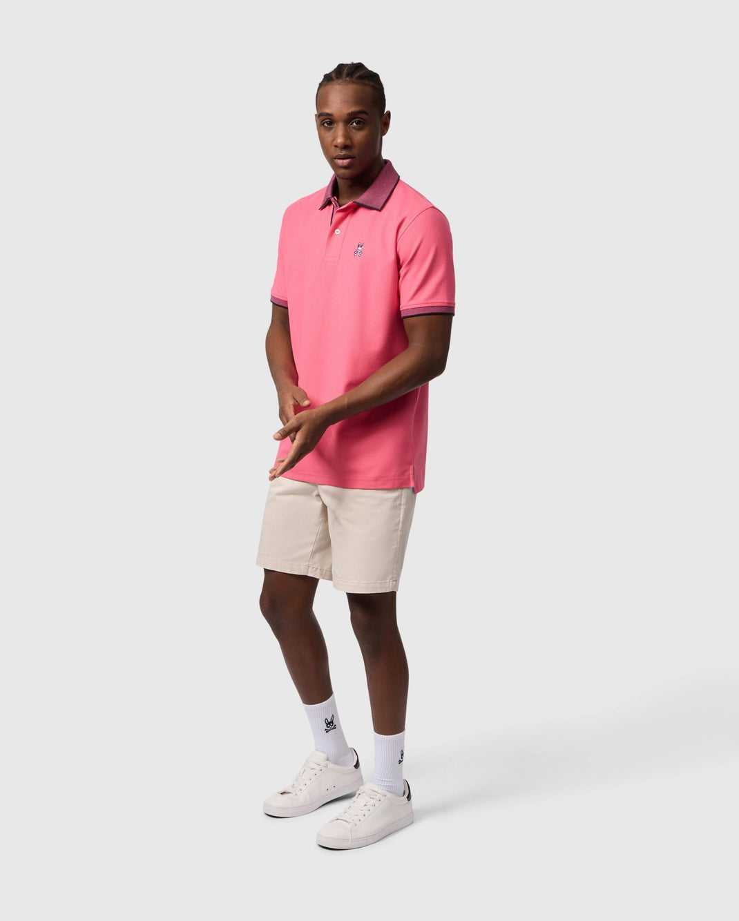 Polos Psycho Bunny Southport Pique Polo Shirt Rose Homme | QWU-38083674